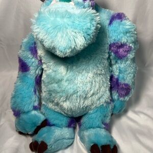 Disney Store Monsters Inc Sully Plush 14” Stuffed Animal Blue Purple Pixar Toy